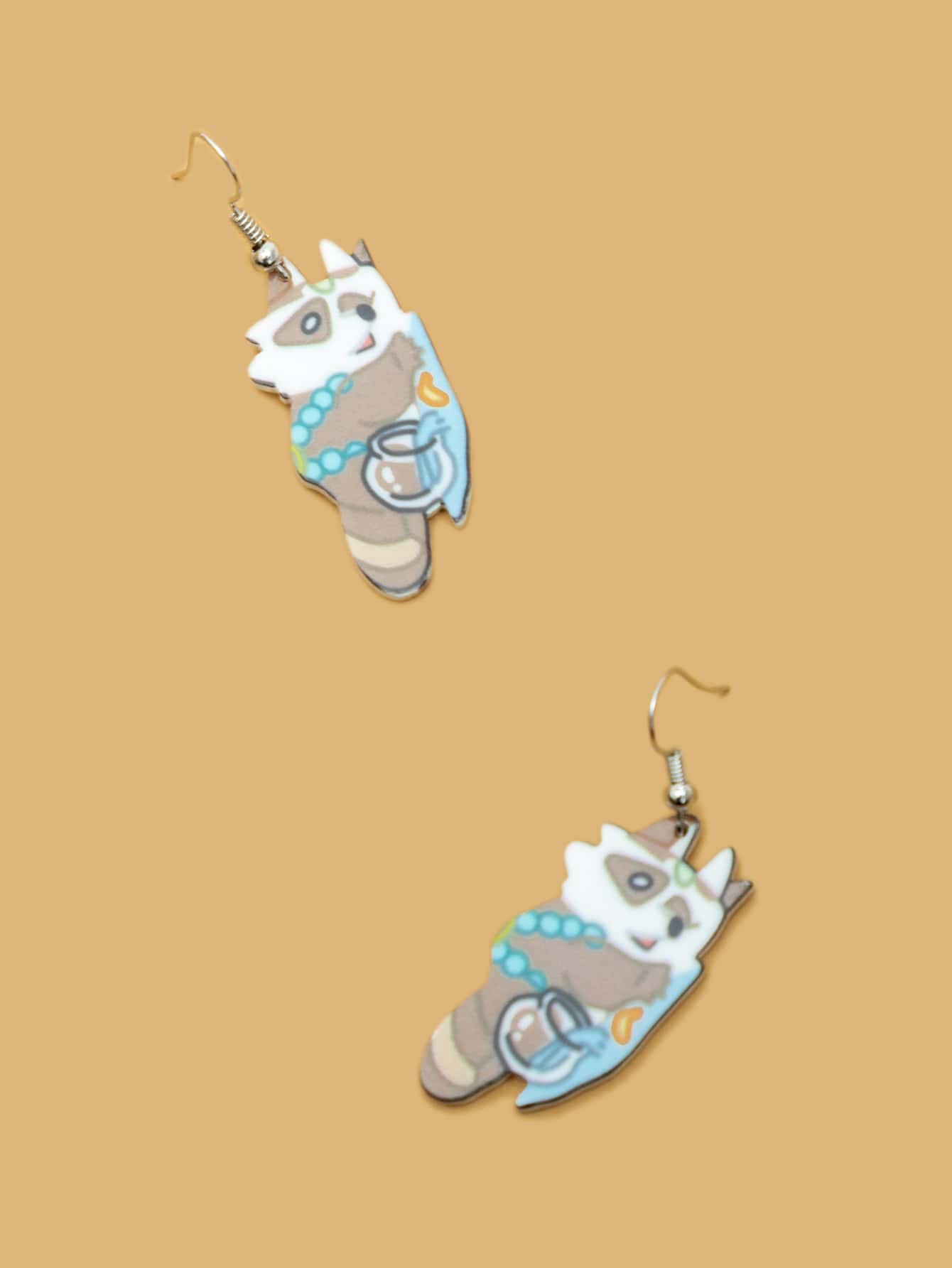 Arena Cartoon Graphic Drop Earrings - Negative Apparel