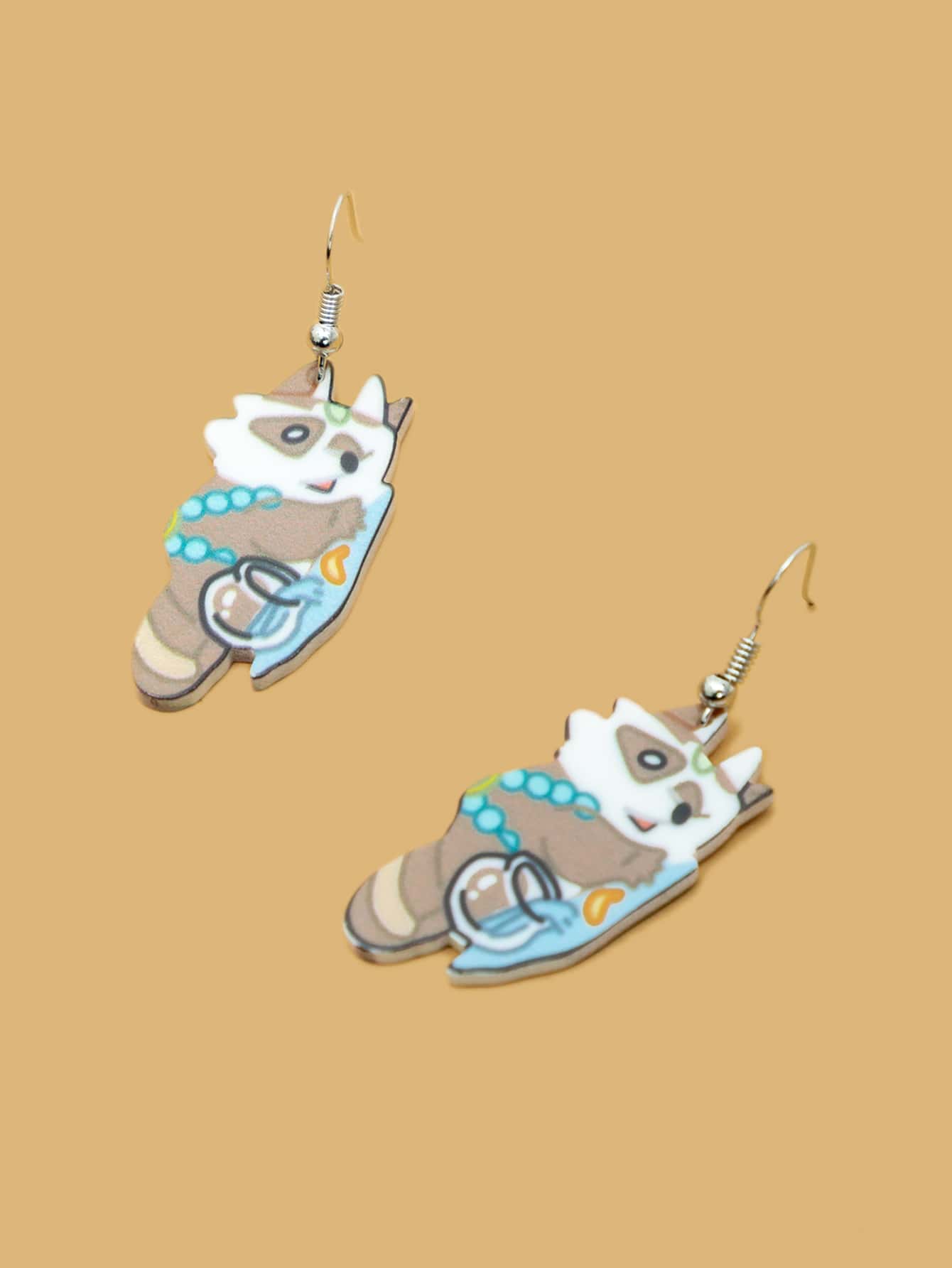 Arena Cartoon Graphic Drop Earrings - Negative Apparel