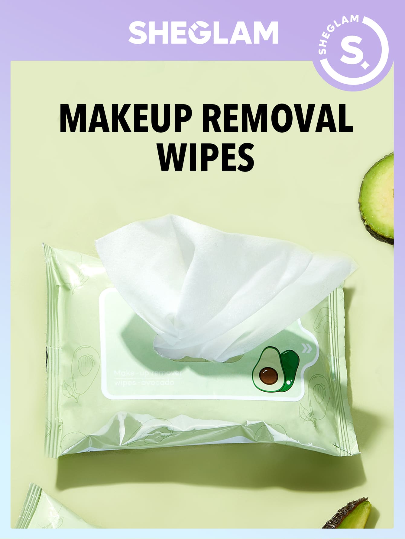 Avocado Crush Makeup Removal Wipes 20pcs - Negative Apparel