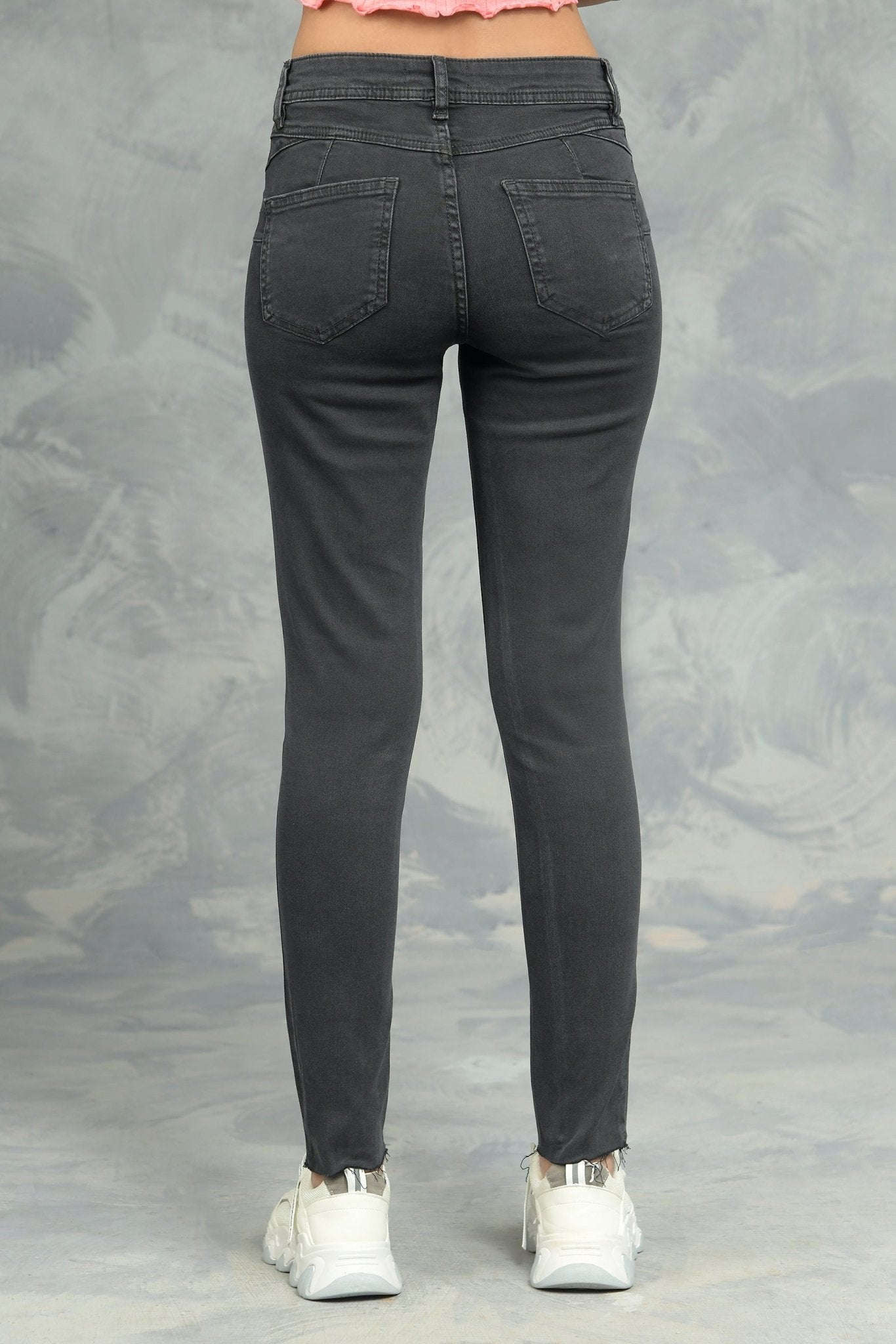 Black Slim Fit Ripped Jeans - Negative Apparel