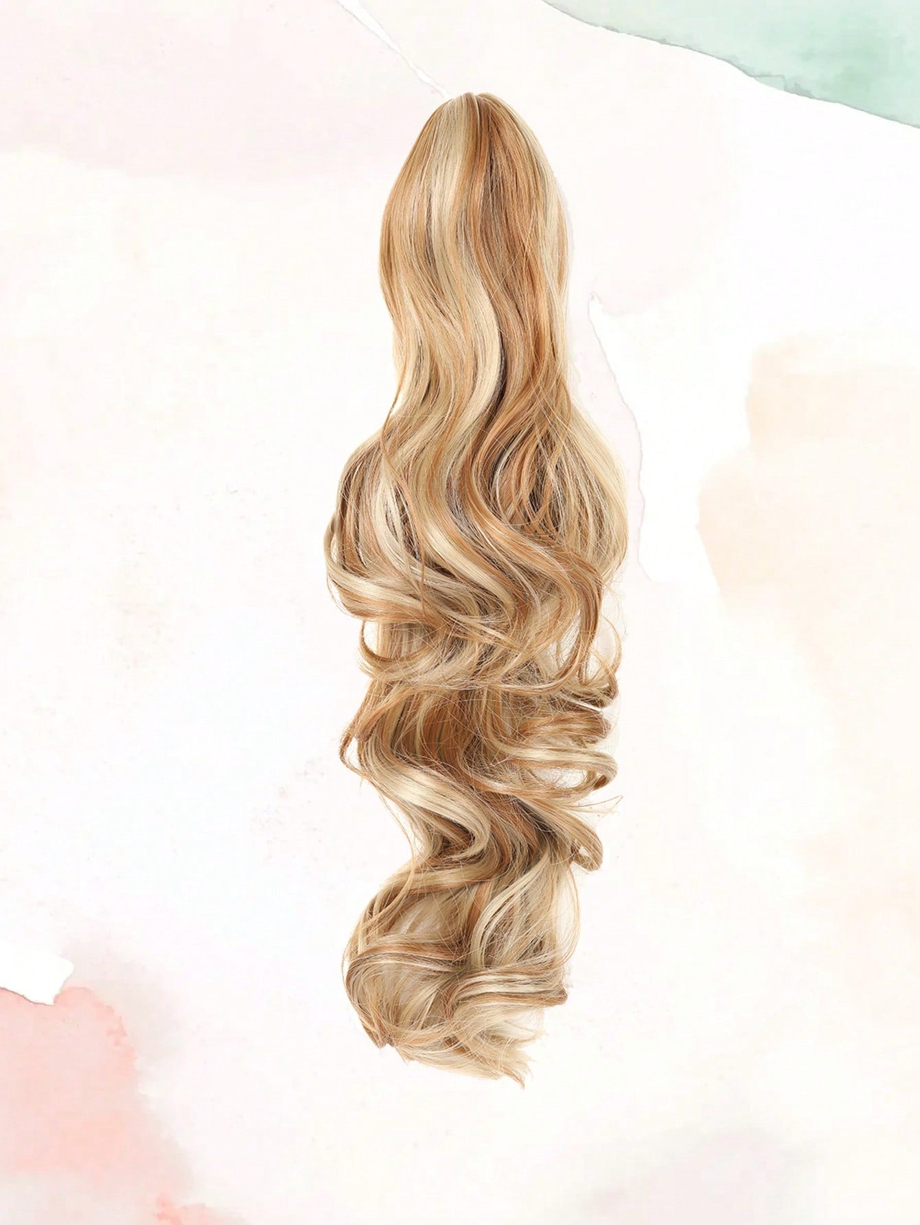 Claw Clip Ponytail Extension Curly Wavy Clip in Long Ponytails Hair Extensions Synthetic Hairpiece for Women - Negative Apparel