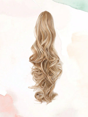 Claw Clip Ponytail Extension Curly Wavy Clip in Long Ponytails Hair Extensions Synthetic Hairpiece for Women - Negative Apparel