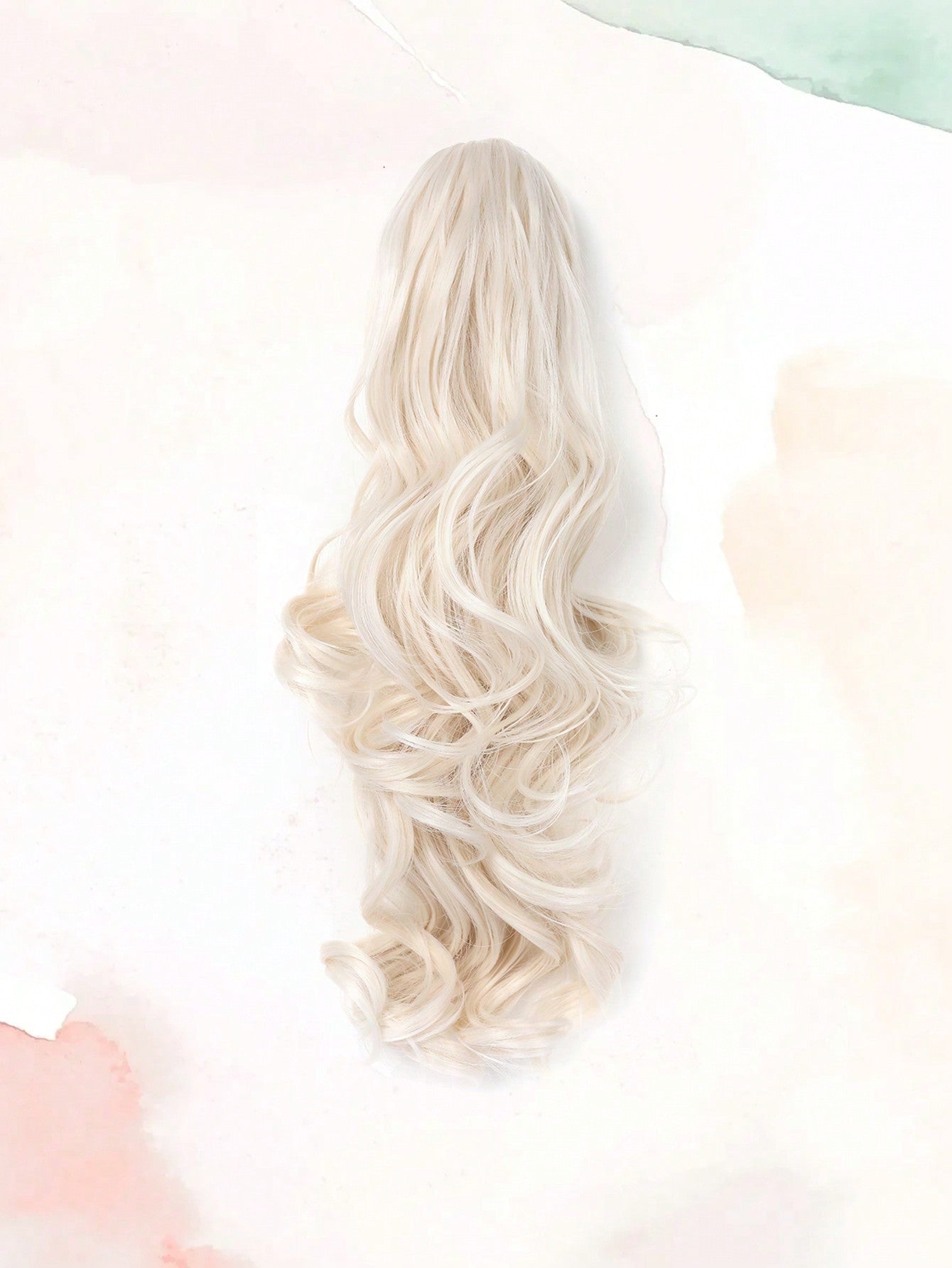 Claw Clip Ponytail Extension Curly Wavy Clip in Long Ponytails Hair Extensions Synthetic Hairpiece for Women - Negative Apparel