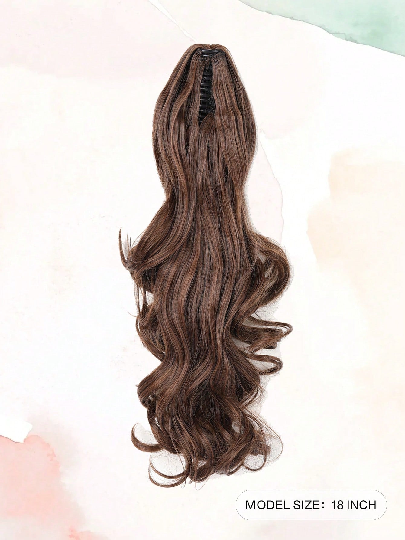 Claw Clip Ponytail Extension Curly Wavy Clip in Long Ponytails Hair Extensions Synthetic Hairpiece for Women - Negative Apparel