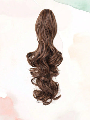 Claw Clip Ponytail Extension Curly Wavy Clip in Long Ponytails Hair Extensions Synthetic Hairpiece for Women - Negative Apparel