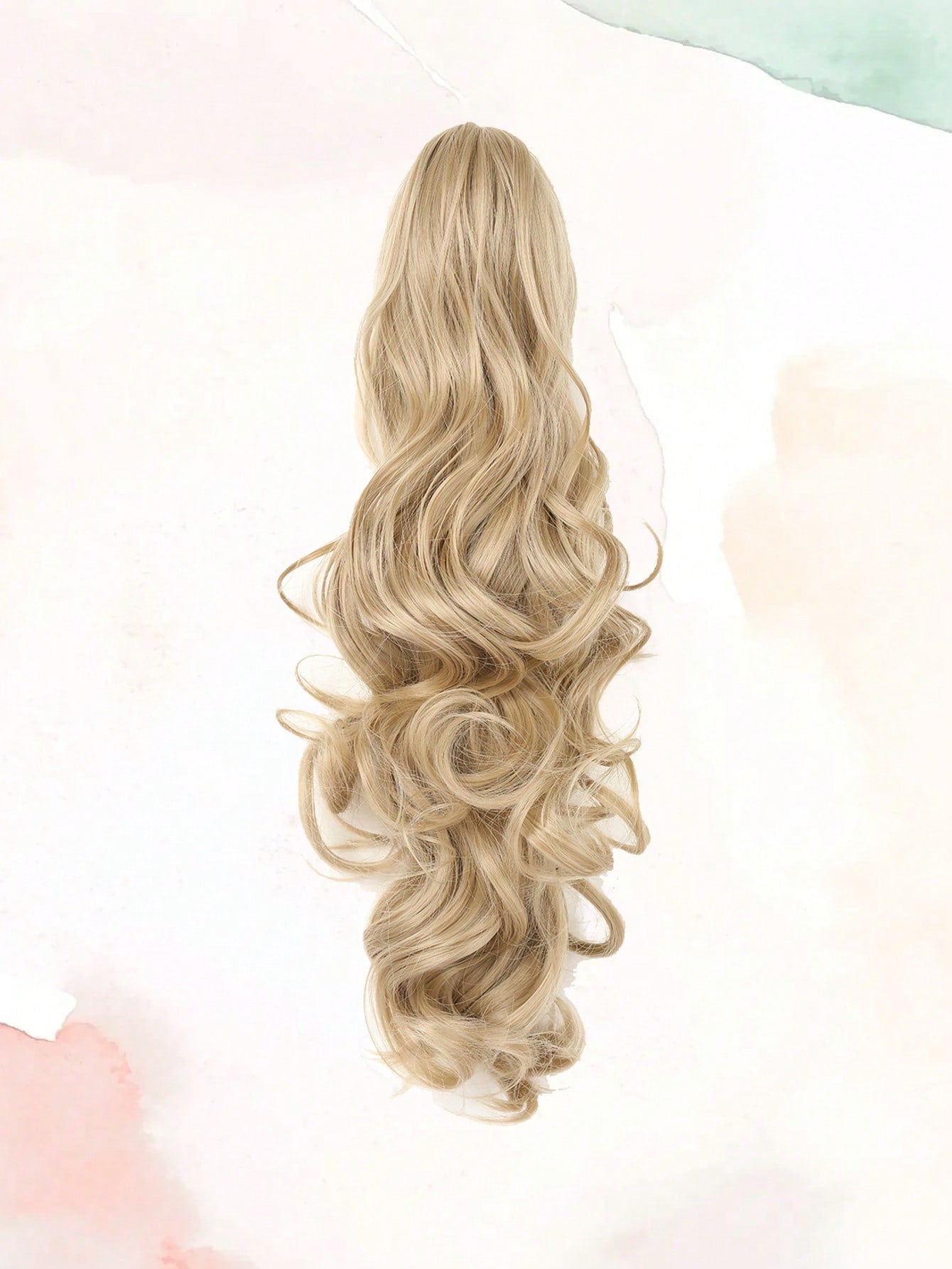 Claw Clip Ponytail Extension Curly Wavy Clip in Long Ponytails Hair Extensions Synthetic Hairpiece for Women - Negative Apparel