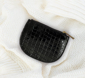 Crocodile Embossed Coin Purse - Negative Apparel