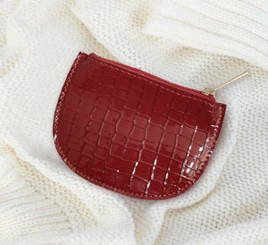 Crocodile Embossed Coin Purse - Negative Apparel