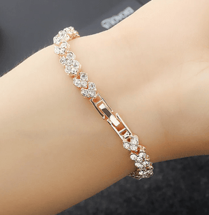 Crystal Micro-inlaid Zircon Bracelet Alloy Bangle Bracelets - Negative Apparel