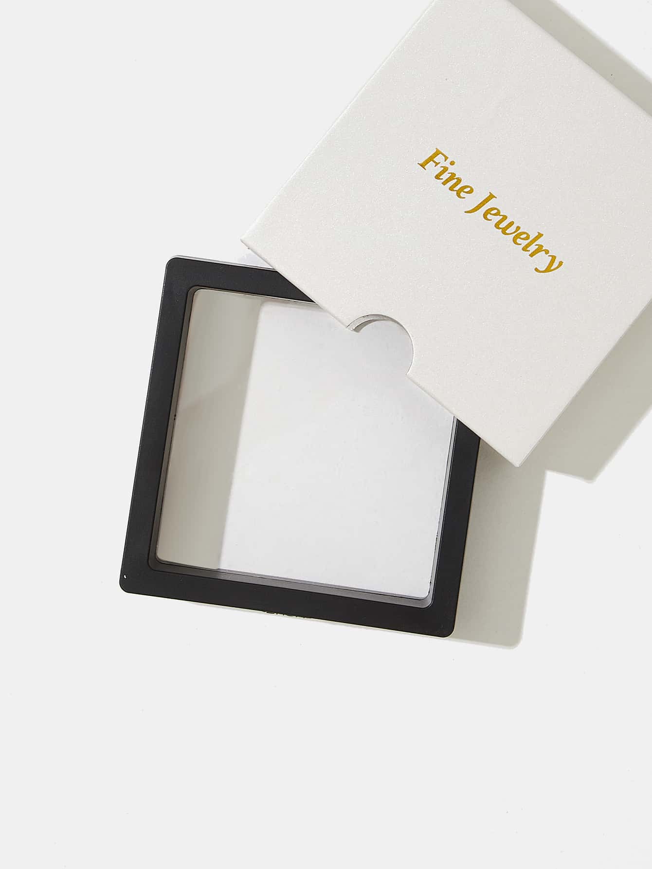 Cubic Zirconia Decor Silver Stud Earrings - Negative Apparel