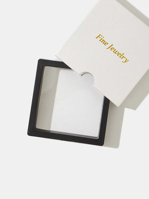 Cubic Zirconia Decor Silver Stud Earrings - Negative Apparel