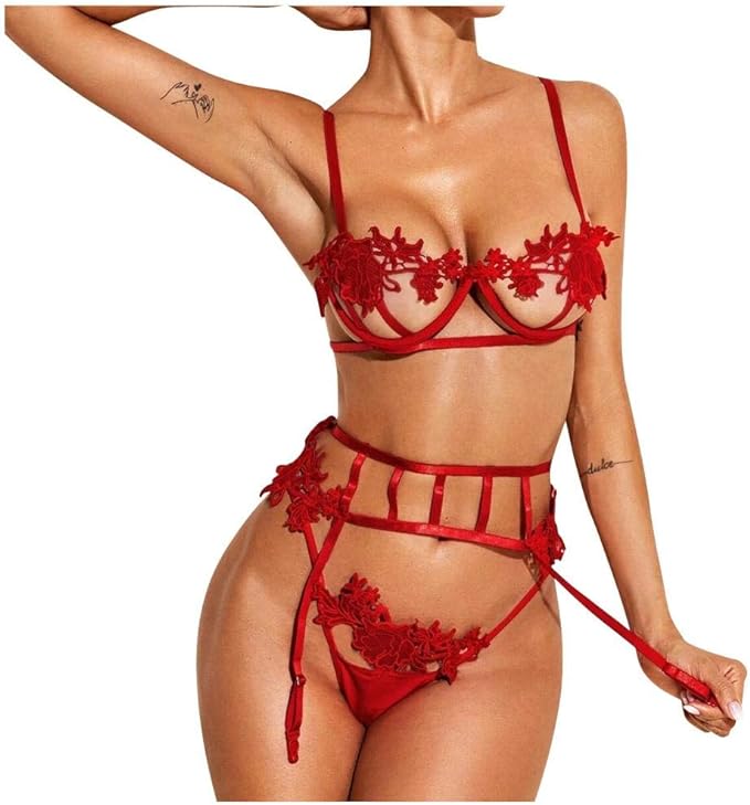 Cut Out Floral Sexy Sexy Lingerie - Negative Apparel