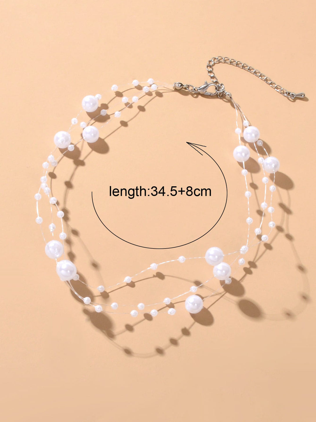 Faux Pearl Decor Necklace - Negative Apparel