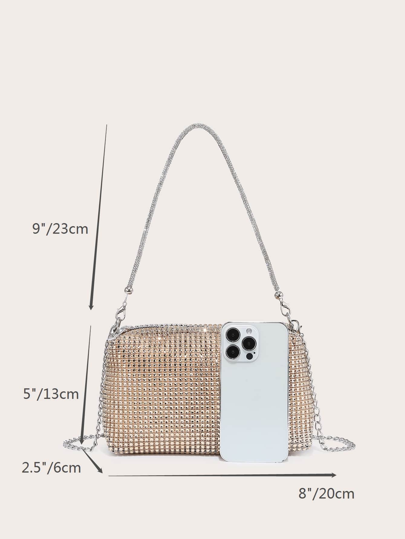 Glamorous, Elegant, Exquisite, Quiet Luxury Glitter Bling Party Bag - Negative Apparel