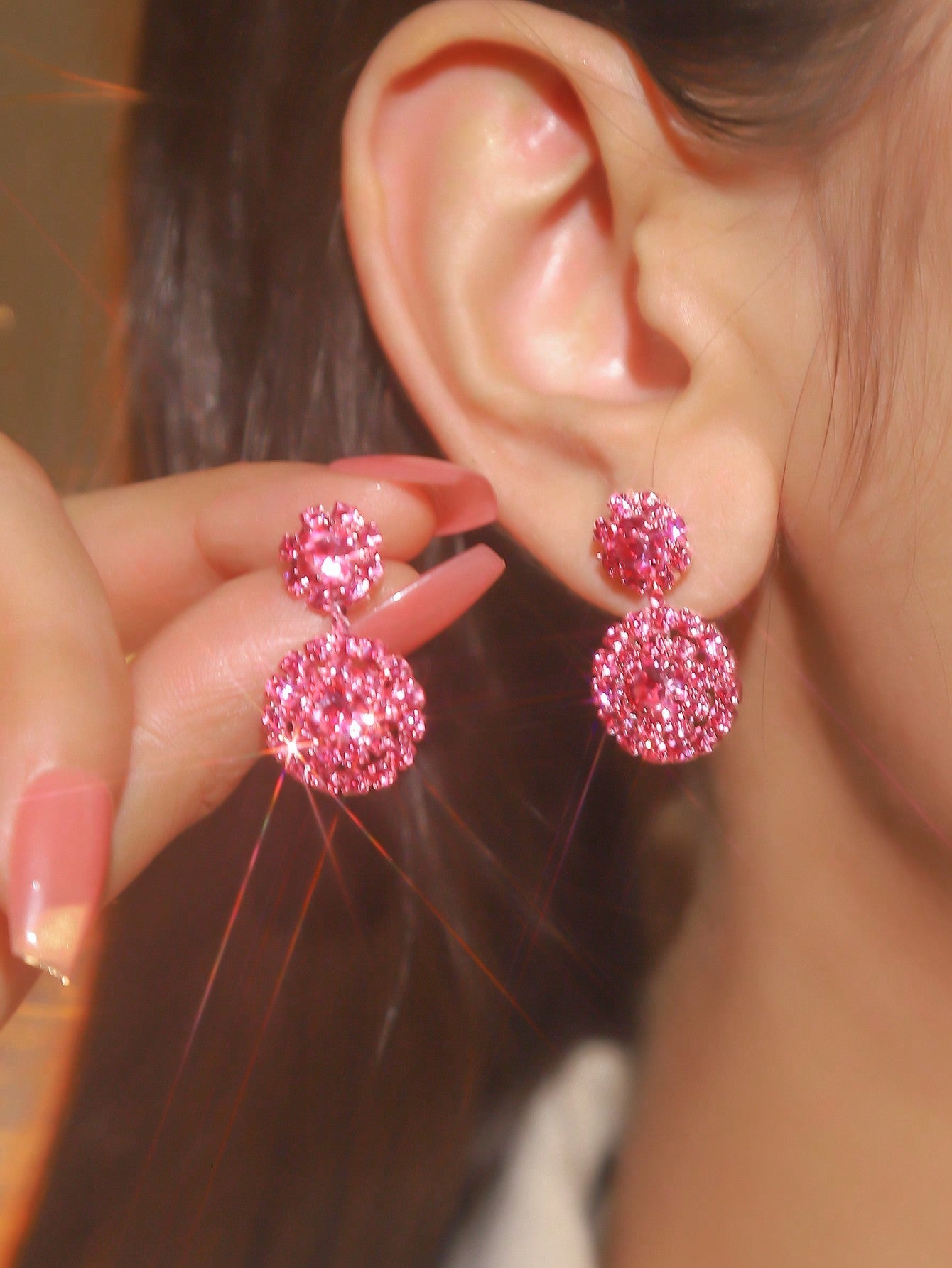 Gorgeous Crystal Earring Stud for Women 1 Pair - Negative Apparel