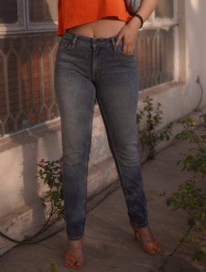 High Waist Straight Leg Jeans - Negative Apparel