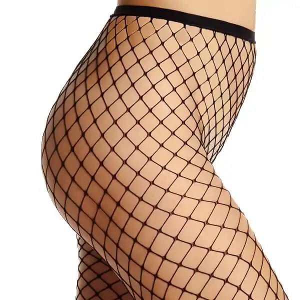 High Waisted Fence Net Tights - Negative Apparel