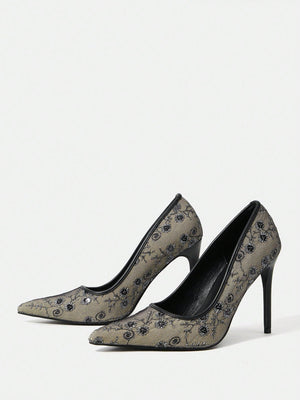 Ladies' High Heel Stiletto Pointed Toe Pumps - Negative Apparel