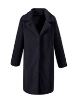 Long Faux Fur Teddy Coat with Lining - Negative Apparel