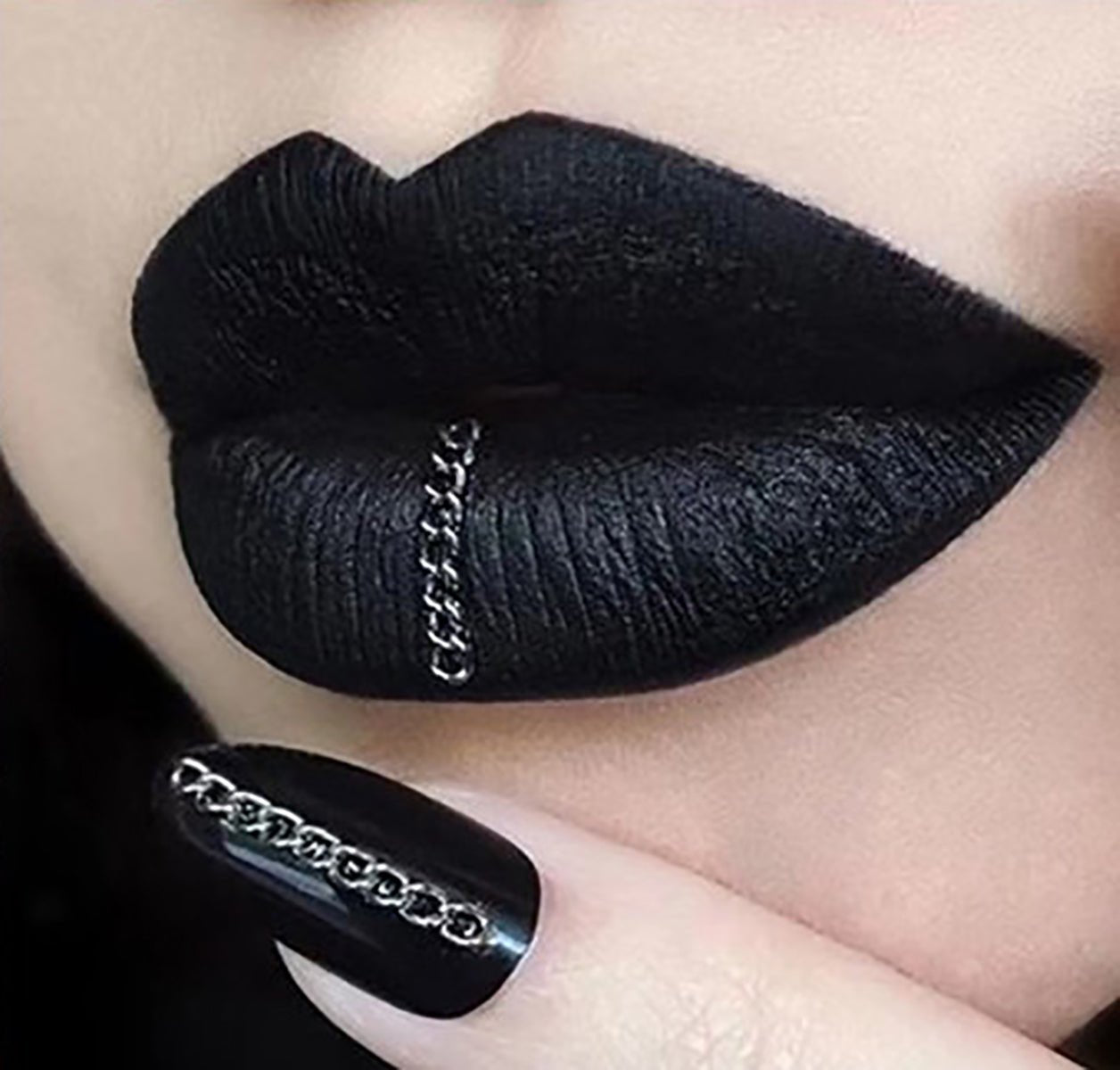 Matte Black Lipstick Negative Apparel