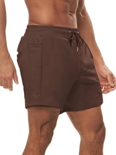 Men Drawstring Waist Sports Shorts With Towel Loop - Negative Apparel