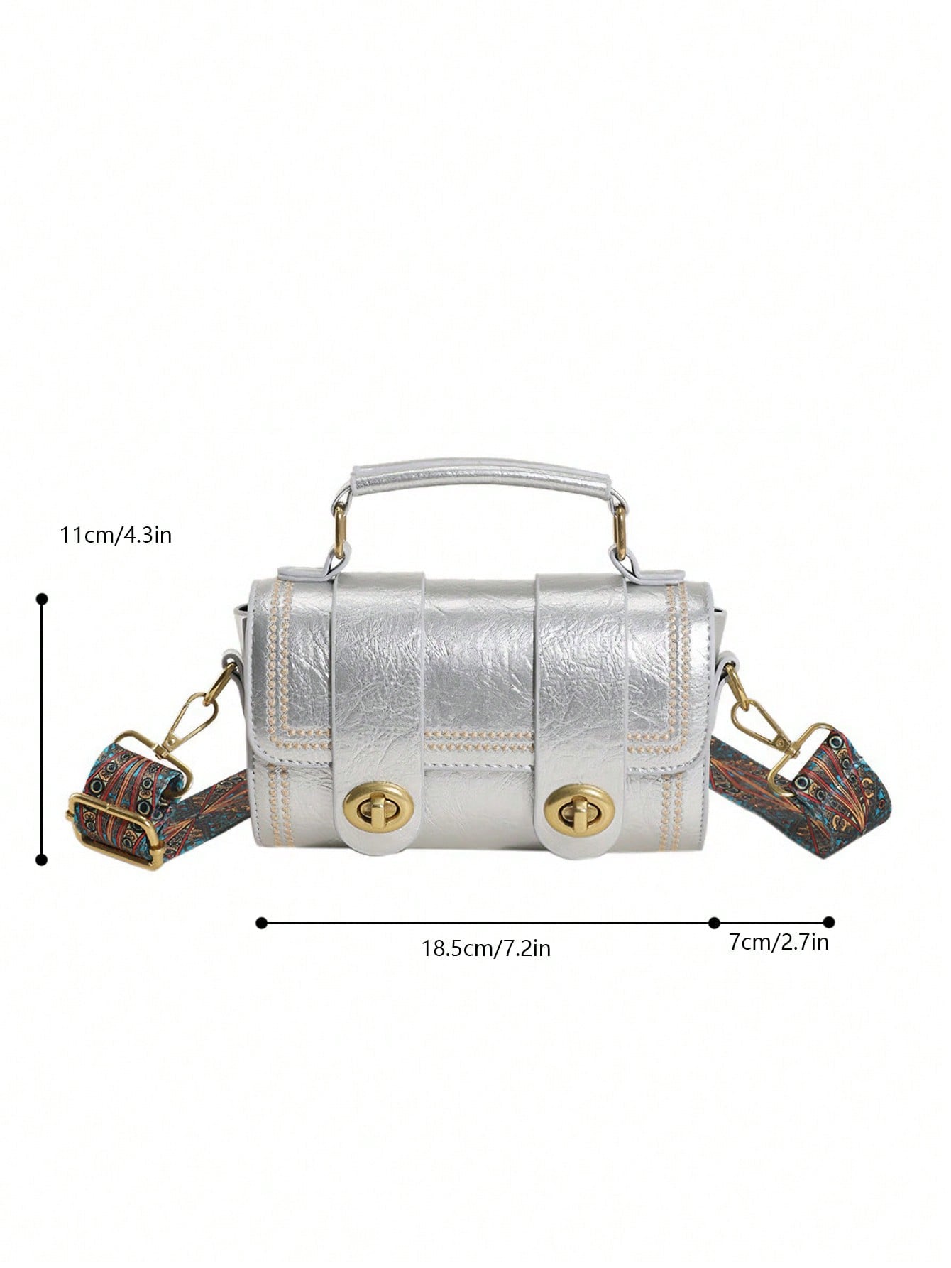 Mini Vintage Style Cambridge Round Barrel Shape Handbag - Negative Apparel