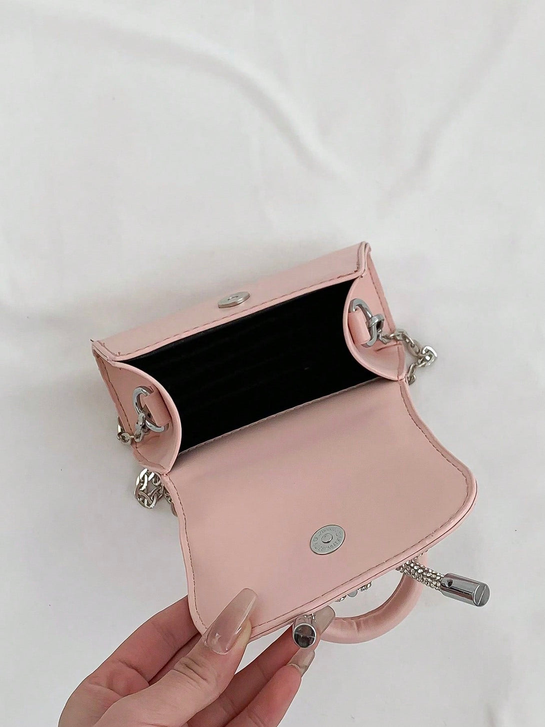 Minimalist Square Bag Mini Flap Bow Decor - Negative Apparel
