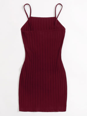 Ribbed Cami Bodycon Mini Dress - Negative Apparel