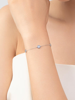 S925 Silver Blue Eye Decor Fashion Bracelet - Negative Apparel