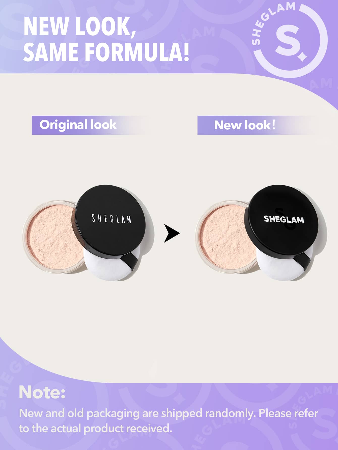 SHEGLAM Baked Glow Setting Powder-Cappuccino  Oil Control Loose Setting Powder Translucent Pore-less Flawless Smooths Fine Lines Glowy Powder Black Friday Winter Powder - Negative Apparel