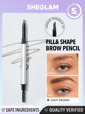 SHEGLAM Dual-Ended Fine Eyebrow Pencil - Negative Apparel
