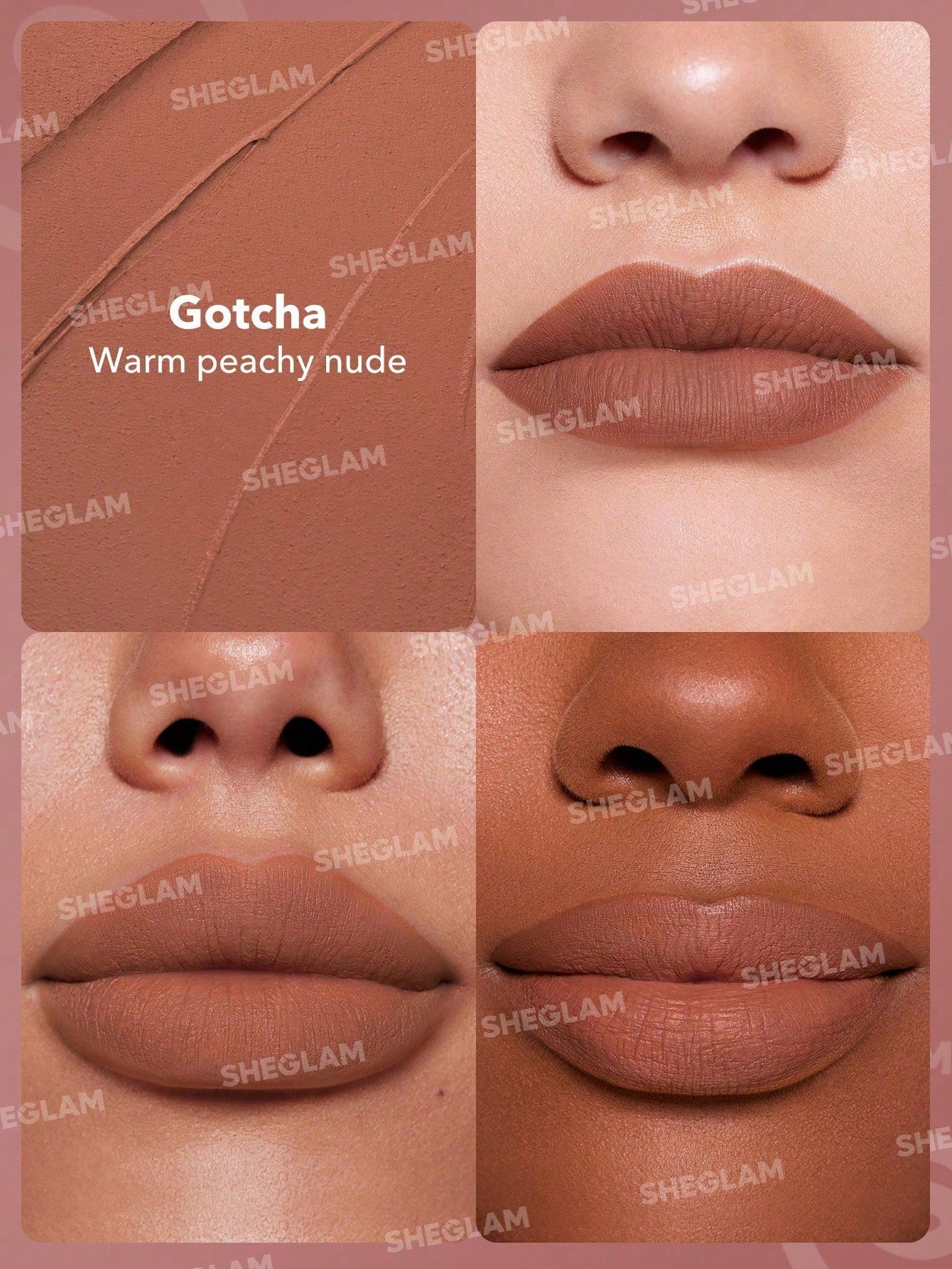 SHEGLAM Dynamatte Boom Long Lasting Matte Lipstick - Nude Shades - Negative Apparel