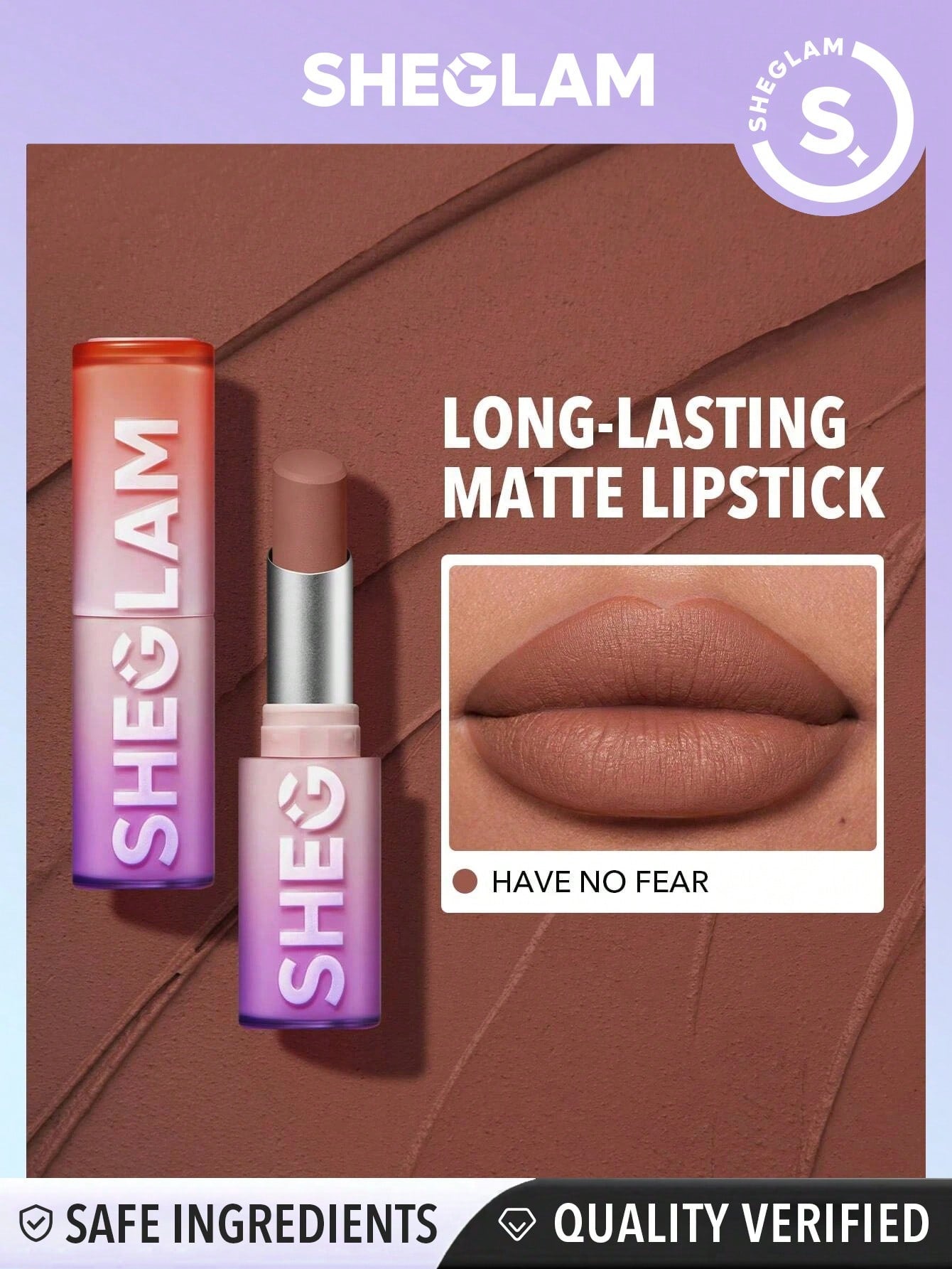 SHEGLAM Dynamatte Boom Long Lasting Matte Lipstick - Nude Shades - Negative Apparel