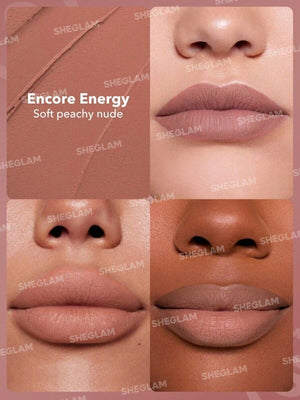 SHEGLAM Dynamatte Boom Long Lasting Matte Lipstick - Nude Shades - Negative Apparel