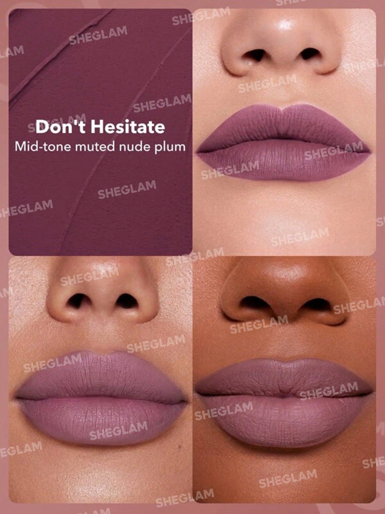 SHEGLAM Dynamatte Boom Long Lasting Matte Lipstick - Nude Shades - Negative Apparel