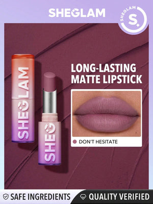 SHEGLAM Dynamatte Boom Long Lasting Matte Lipstick - Nude Shades - Negative Apparel