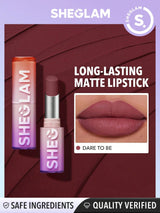 SHEGLAM Dynamatte Boom Long Lasting Matte Lipstick - Pink Shade - Negative Apparel