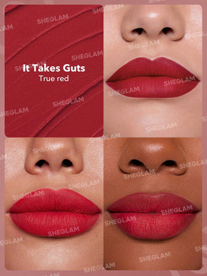 SHEGLAM Dynamatte Boom Long Lasting Matte Lipstick - Red Shades - Negative Apparel