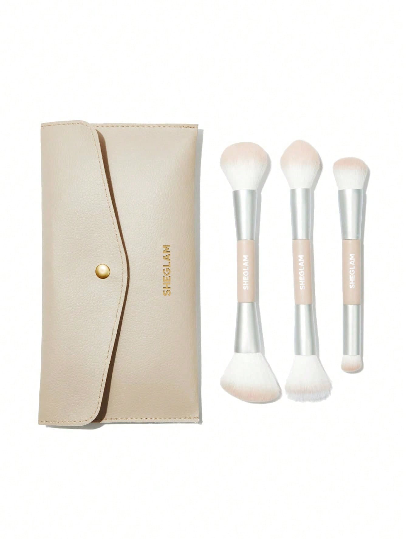 SHEGLAM Glam 101 Face Essentials Brush Set With Bag - Negative Apparel