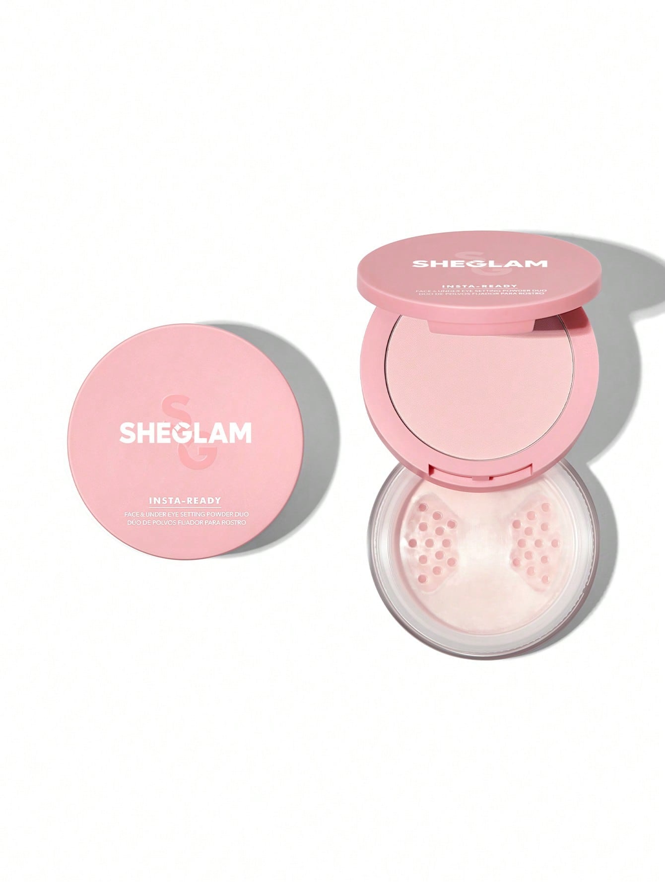 SHEGLAM Insta-Ready Face & Under Eye Setting Powder Duo-Bubblegum 2 In 1 - Negative Apparel