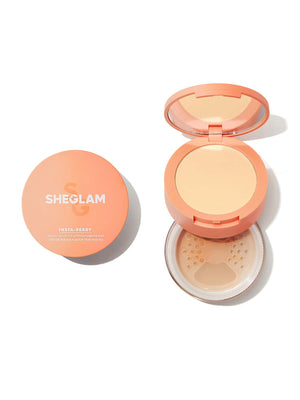 SHEGLAM Insta-Ready Face & Under Eye Setting Powder Duo - Negative Apparel