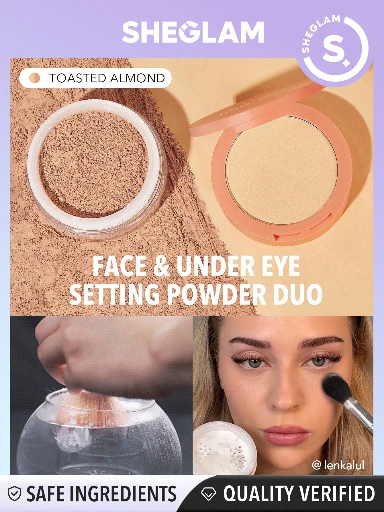 SHEGLAM Insta-Ready Face & Under Eye Setting Powder Duo - Negative Apparel