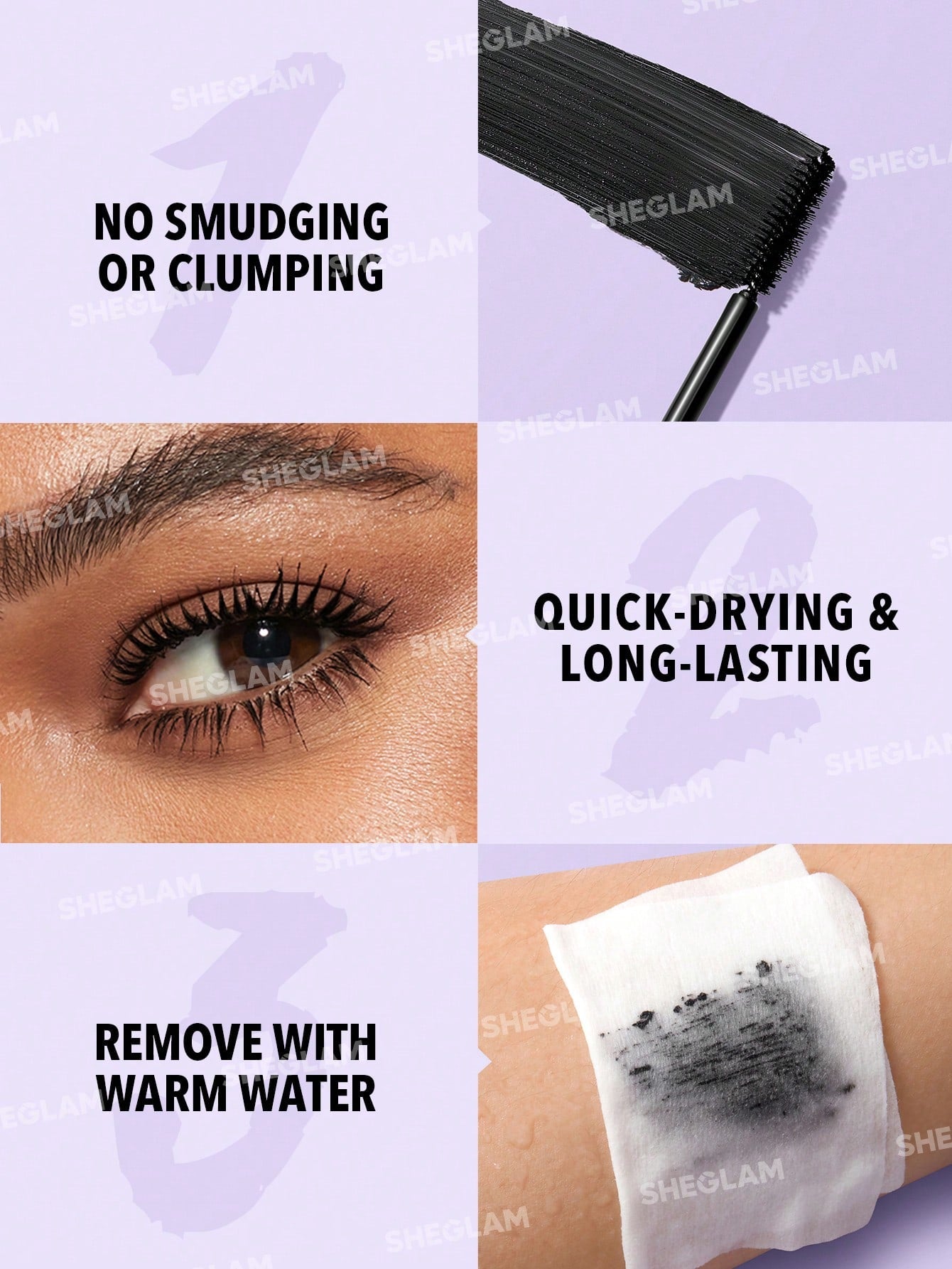 SHEGLAM Lash Besties 2-In-1 Mascara Volumizing Double Head Brush Easy To Remove No Smudge - Negative Apparel