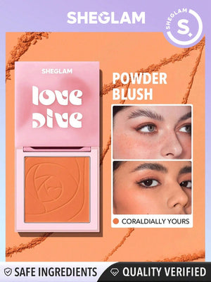 SHEGLAM Love Dive Tender Heart Powder Blush - Negative Apparel