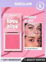 SHEGLAM Love Dive Tender Heart Powder Blush - Negative Apparel