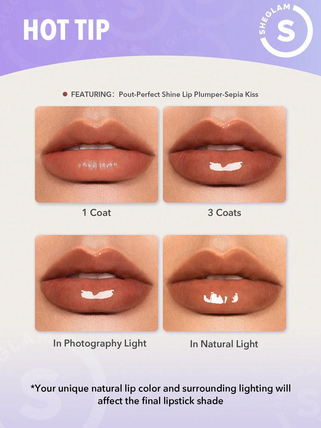 SHEGLAM Pout-Perfect Shine Lip Plumper - Negative Apparel