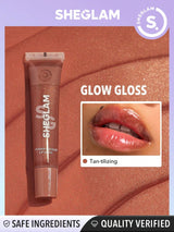 SHEGLAM Power Bouquet Lip Gloss -Power Petals  Shiny Tinted Moisturizing Lip Gloss Plumping Non-Sticky Lip Oil Repairing Cherry Blossom Extract Lip Care - Negative Apparel