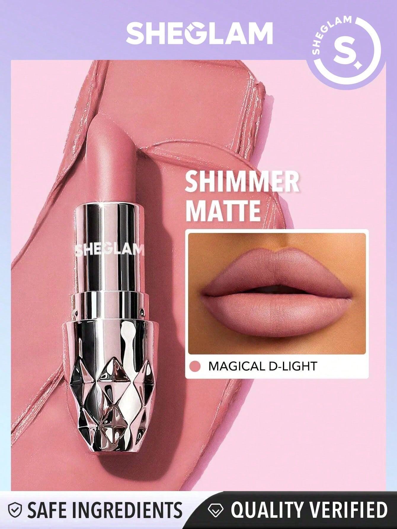 SHEGLAM Starlight Velvet Lipstick - Negative Apparel