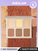 SHEGLAM STEREO FACE Six-NUDE 6-Color Powder Contour Palette - Negative Apparel