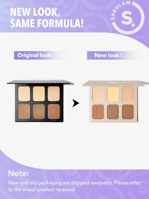 SHEGLAM STEREO FACE Six-NUDE 6-Color Powder Contour Palette - Negative Apparel